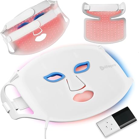 LifePro Weighted Red & Blue Light Therapy Facial Mask