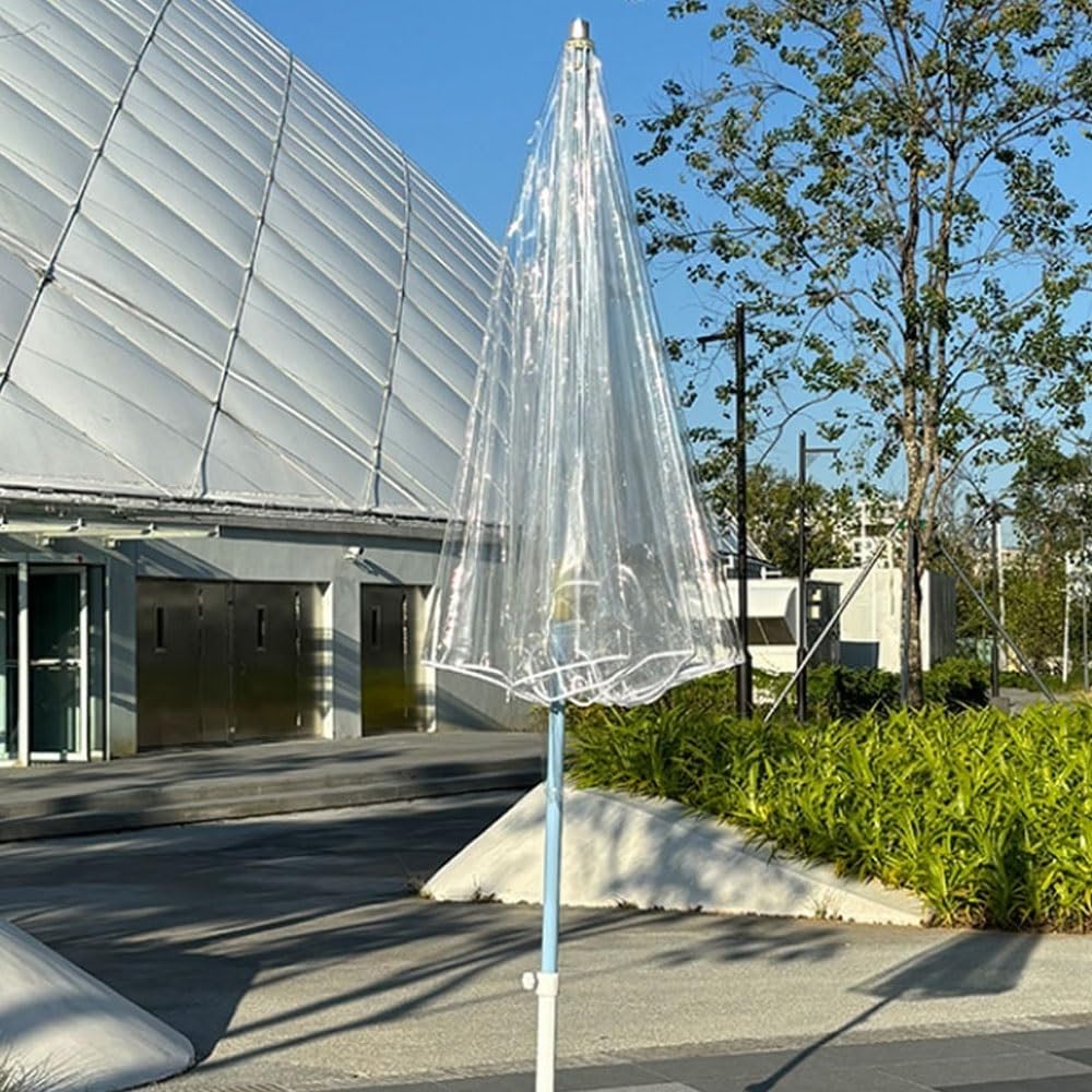 clear patio umbrella MUGVFVCSQ 8ft Clear Patio Umbrella Outdoor Market Table Umbrella Waterproof  Large Transparent Umbrella for Garden, Wedding, Balcony : Amazon.ca: Patio,  Lawn & Garden