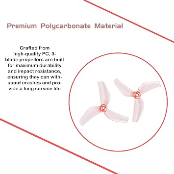 16pcs GEMFAN 1614 3-Blade Propeller 40mm Props 1.5mm Hole TinyWhoop Propellers for 0802 Brushless Motors, FPV Racing Drone, Toothpick Quadcopters((Gray+Pink)