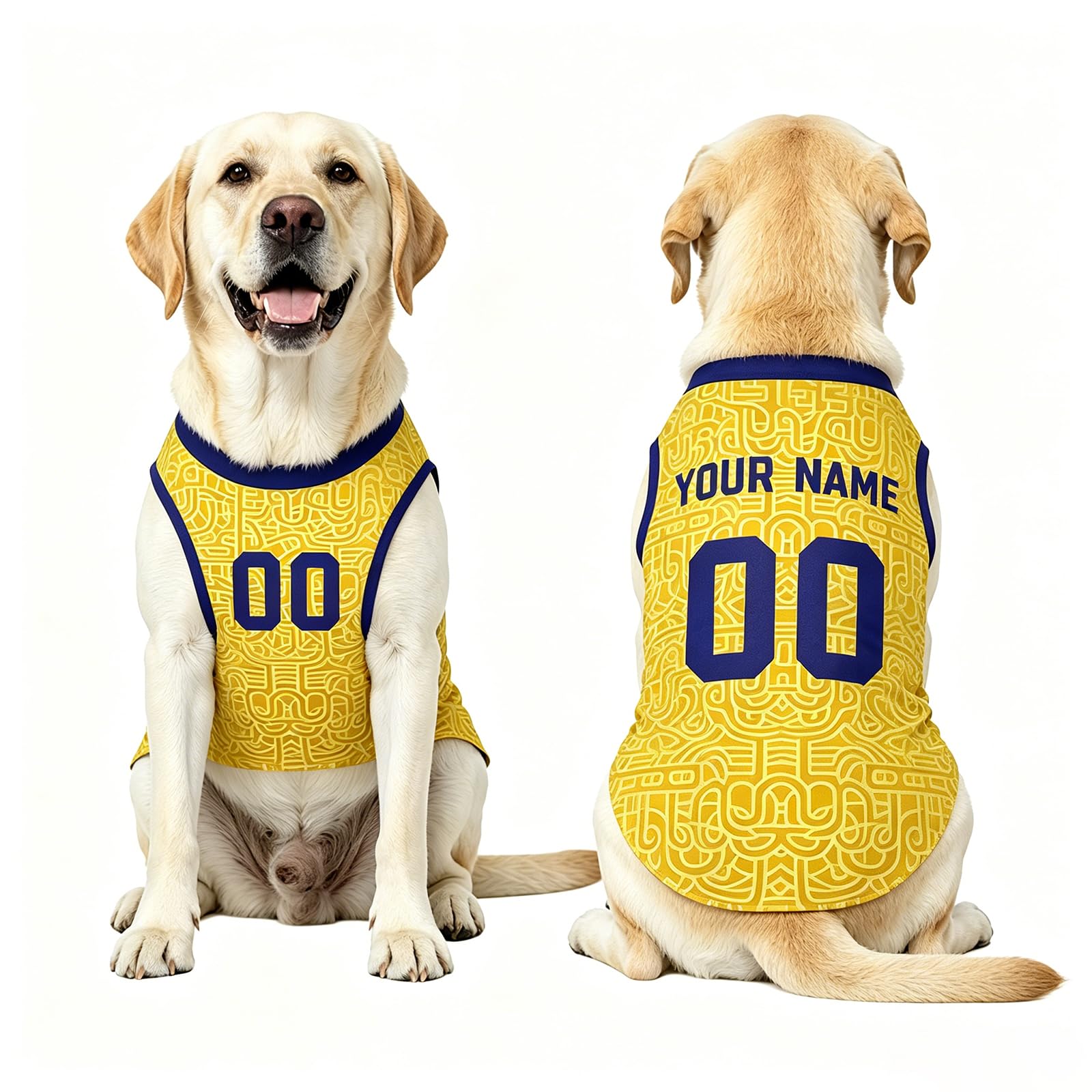 Personalised Dog Tshirt with Name & Number, Custom 2026 World Cup Football Dog Jerseys, Dog Outfit for Small Medium Dogs, L