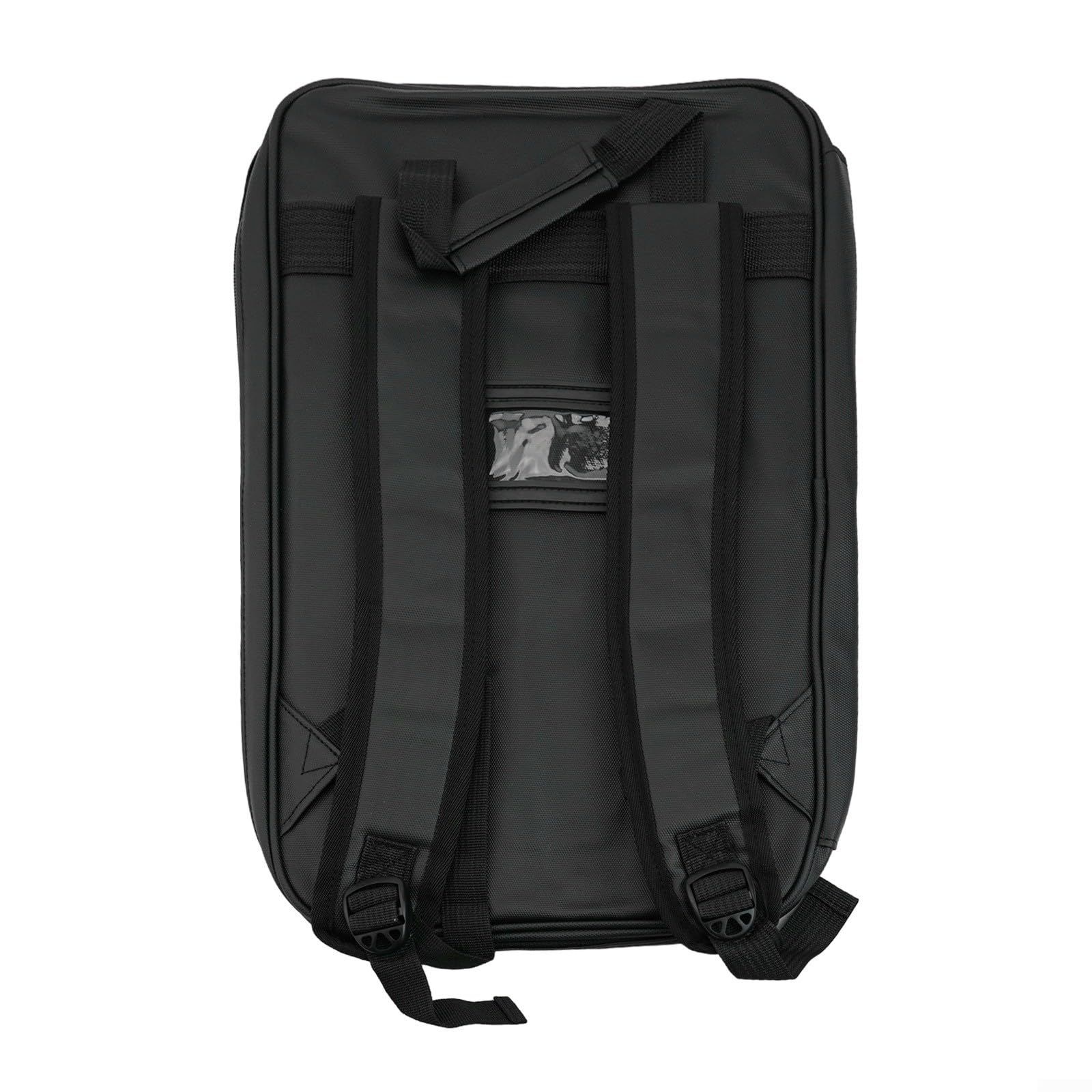 Zaino per bacchette da batteria, custodia imbottita in tessuto Oxford con doppio scomparto per batteria, spartiti e accessori, nero, 45 x 26 x 4 cm