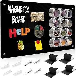 Starke Magnetisch Tafel für Wand, kleine A3 Magnettafel zur Souvenir Aufbewahrung, 43.5x29x0.08cm Multifunktionale Magnetische Pinnwand fürs Büro(Schwarz - 1 Stück)