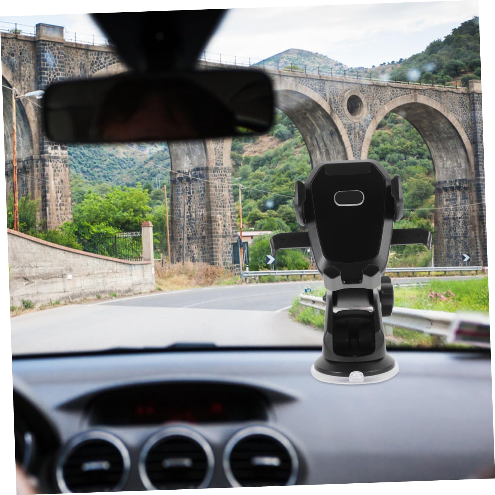 KICHOUSE Suction Cup Car Phone Holder Universal Dashboard Mount for Cell Phone Extendable Arms and Secure Fit