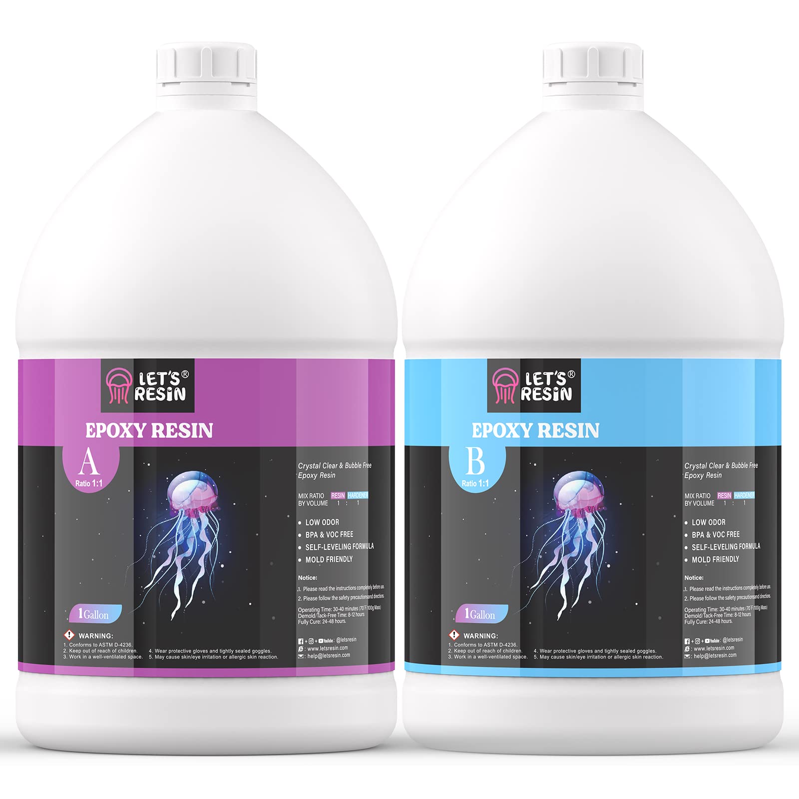 Buy LET'S RESIN Epoxy Resin 2 Gallon Kit, Crystal Clear Coating