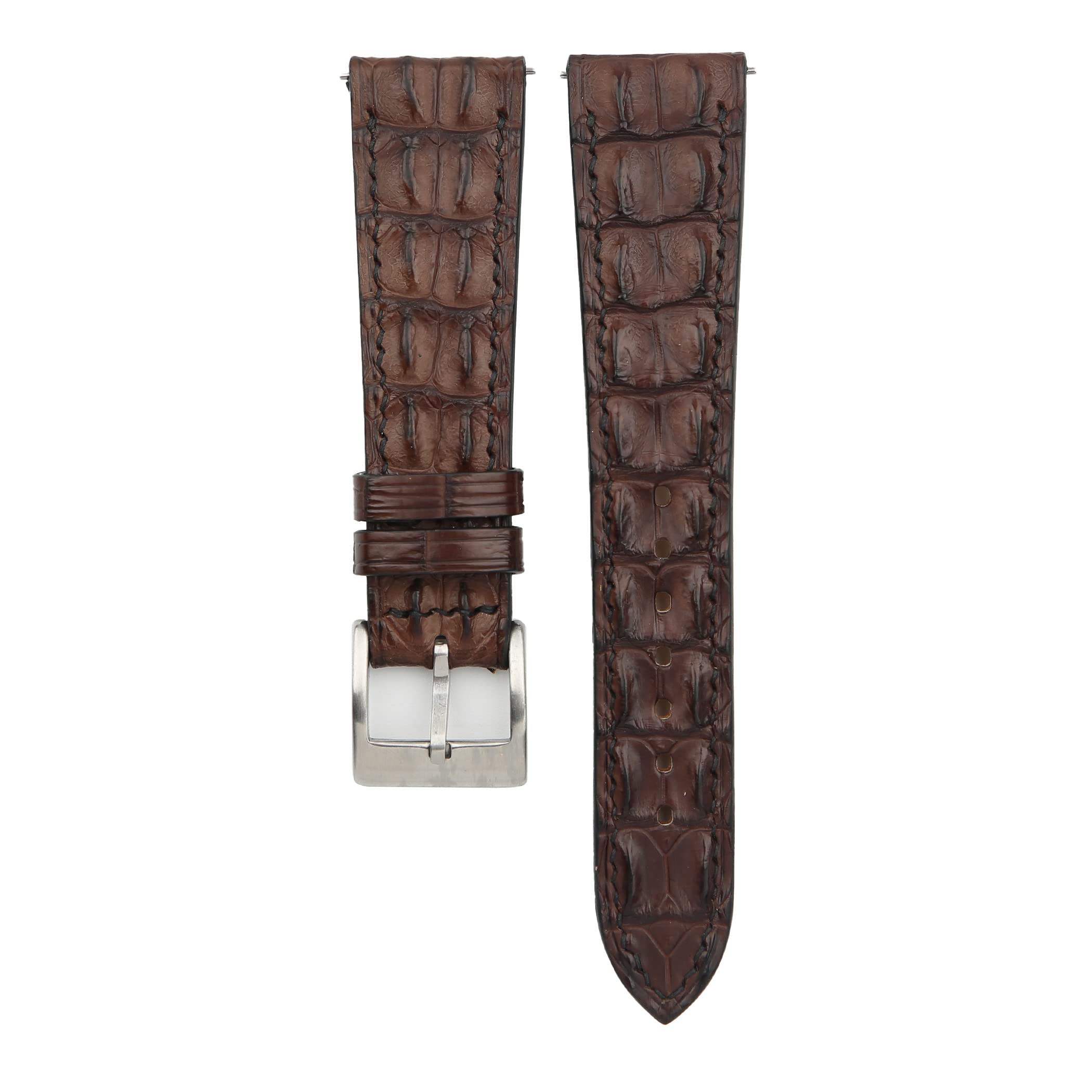 Alligator Hornback Watch Strap Handdnhanddn Alligator Double