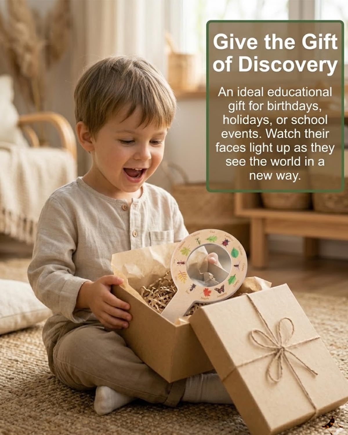 Lente D'ingrandimento Esplorativa Per Bambini Lente D'ingrandimento Portatile Scientifica Giocattolo Per Bambini Di Scoperta Visiva