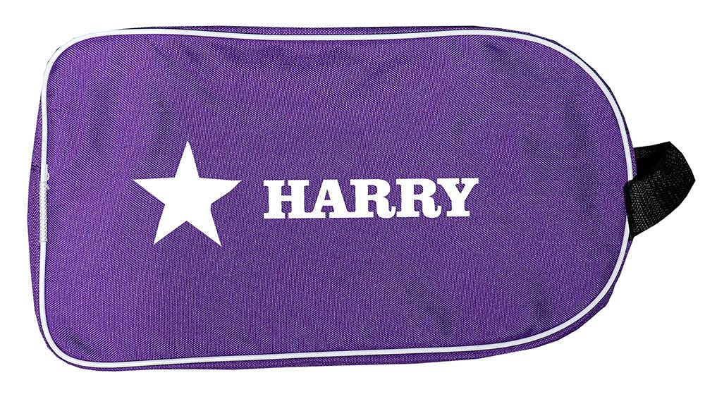 Personalized SPORT Football Boot Bag,Shoes bag, School, Sports, PE (Purple_with_Star)-picture-17