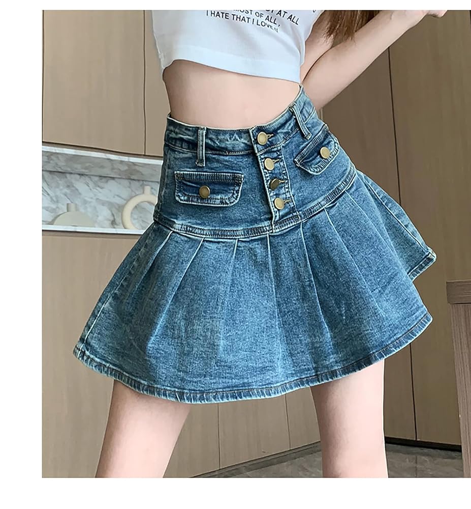 【関税込み】HommeGirls タン プリーツ ミニスカート ポケットデニムプリーツスカート – WEGO ONLINE STORE