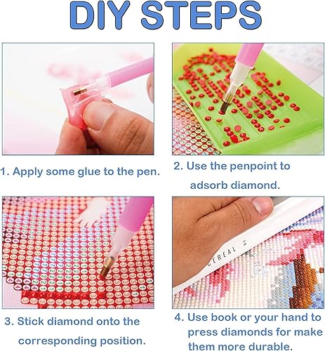 Miniatura 7 de KUIZHEN Kits de pintura de diamantes 5D, arte de diamantes de taladro completo, pinturas artísticas de diamantes para principiantes y adultos,