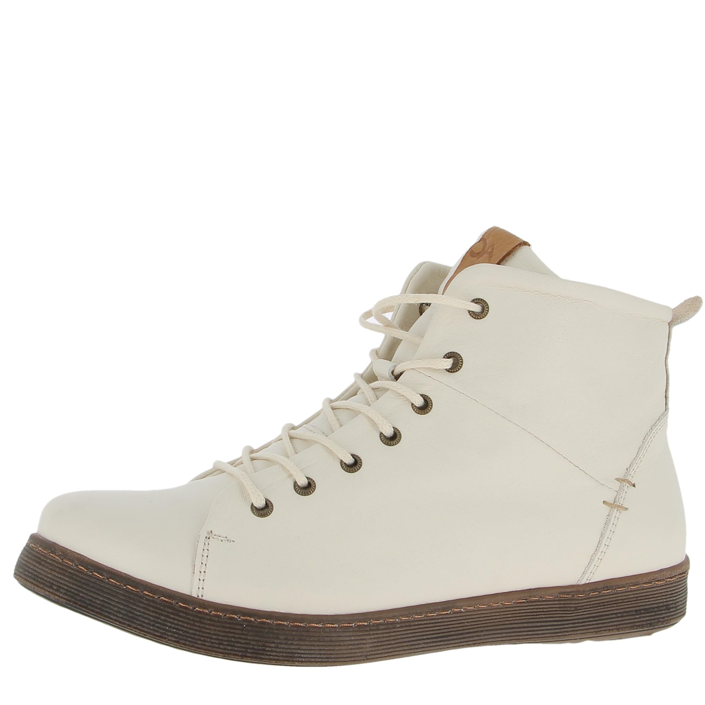 Andrea Conti Women's High Top Trainers, Cream White Brandy, 7 UK