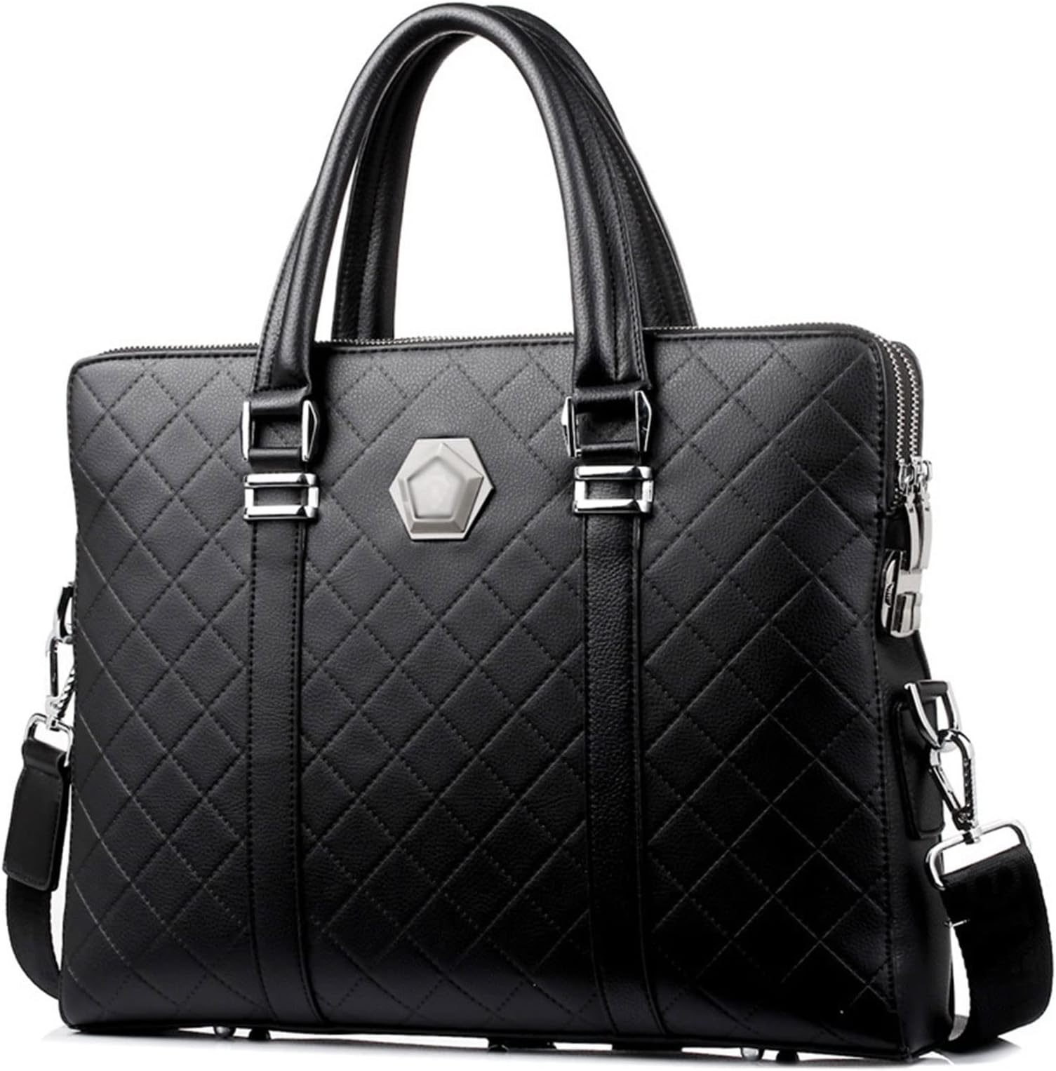 Briefcase for Men Men Coded Lock Briefcase Anti-theft Double Layers Handbag Male Shoulder Bag Crossbody Laptop Case Travel Man
