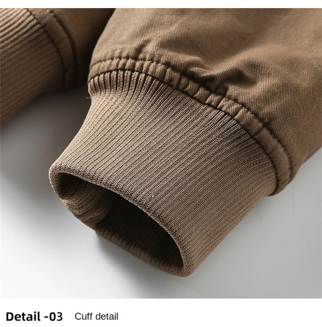Giacca da uomo in lana di agnello invernale retrò tendenza con tasca sul braccio design esterno da viaggio cappotto da uomo giacca calda