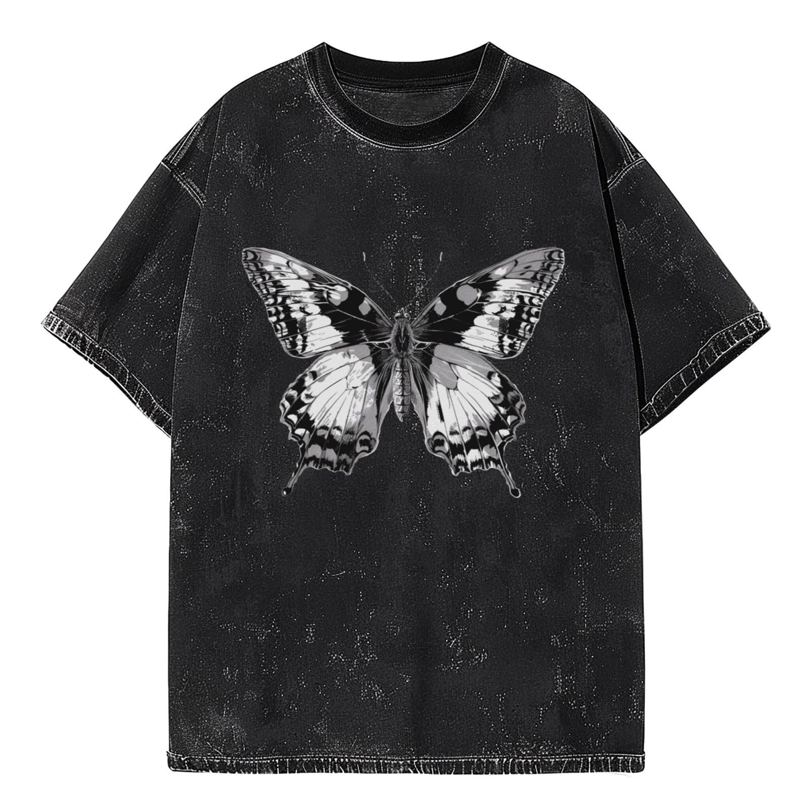 Men Oversized T Shirts Vintage Tee Loose Fit Short Sleeve Casual Streetwear Baggy Washed Unisex Tops