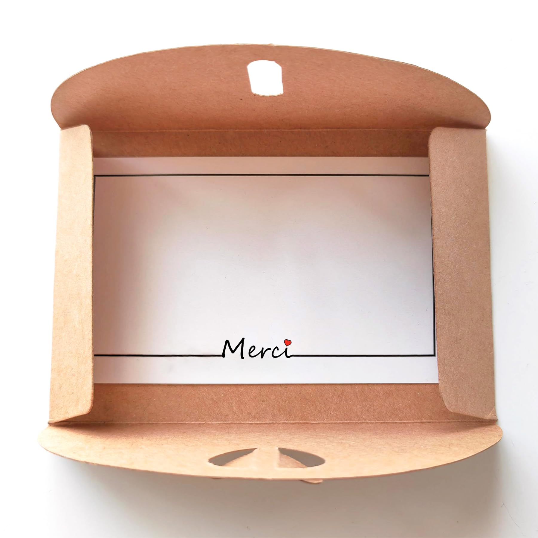 25 Pièces Petites Enveloppes Kraft avec 25 Cartes Vierges 10.6×7.6cm pour Noël Fête Invitation