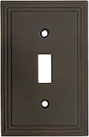 Vista 1 de Cosmas 25053-ORB Cubierta de placa de interruptor de palanca simple de bronce aceitado