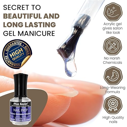 Miniatura 5 de Mia Secret Kit de uñas acrílicas para principiantes - Kit de uñas con polvo acrílico rosa y polvo acrílico transparente con todo - Kit de inicio de