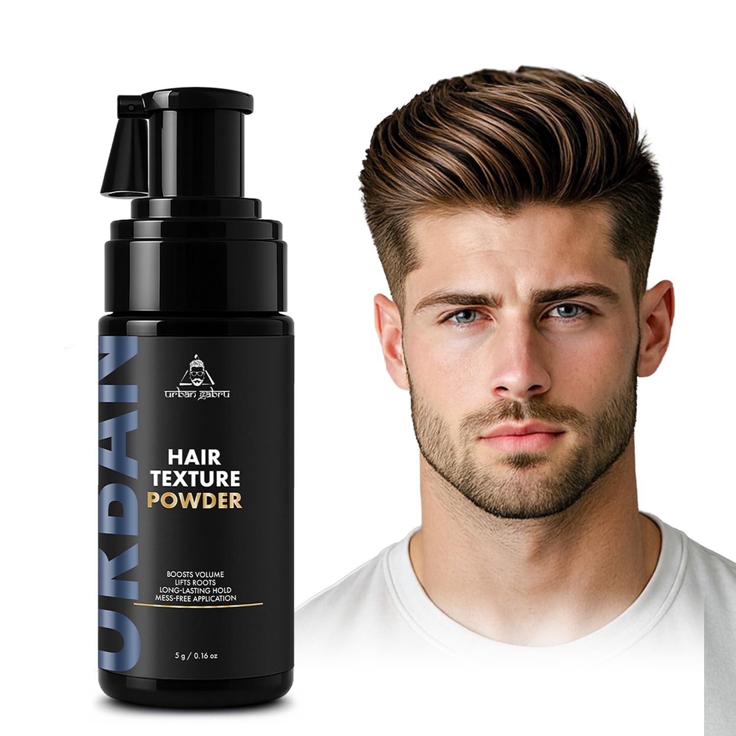 UrbanGabru Hair Texture Powder for Men | 100% Natural Based, Talc-Free Volumizing Styling Powder | Natural Finish, high volume 5GM-image-17
