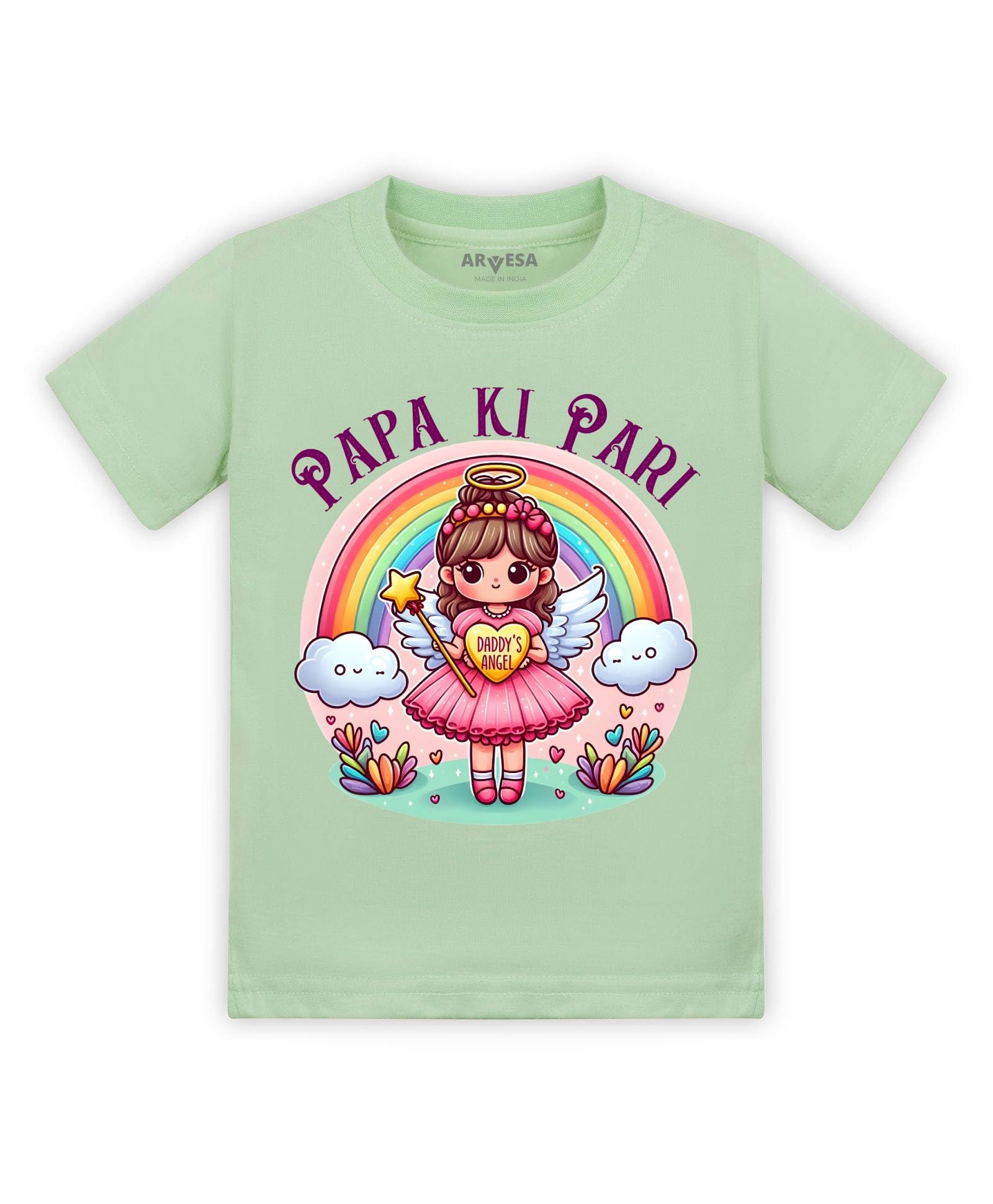 ARVESA Papa Ki Pari TS-1480 Dad Baby Tshirt for Kids Boys & Girls Half Sleeves Round Neck Clothes Tshirt for Kids Boys 1 Months to 6 Years Dress-image-34