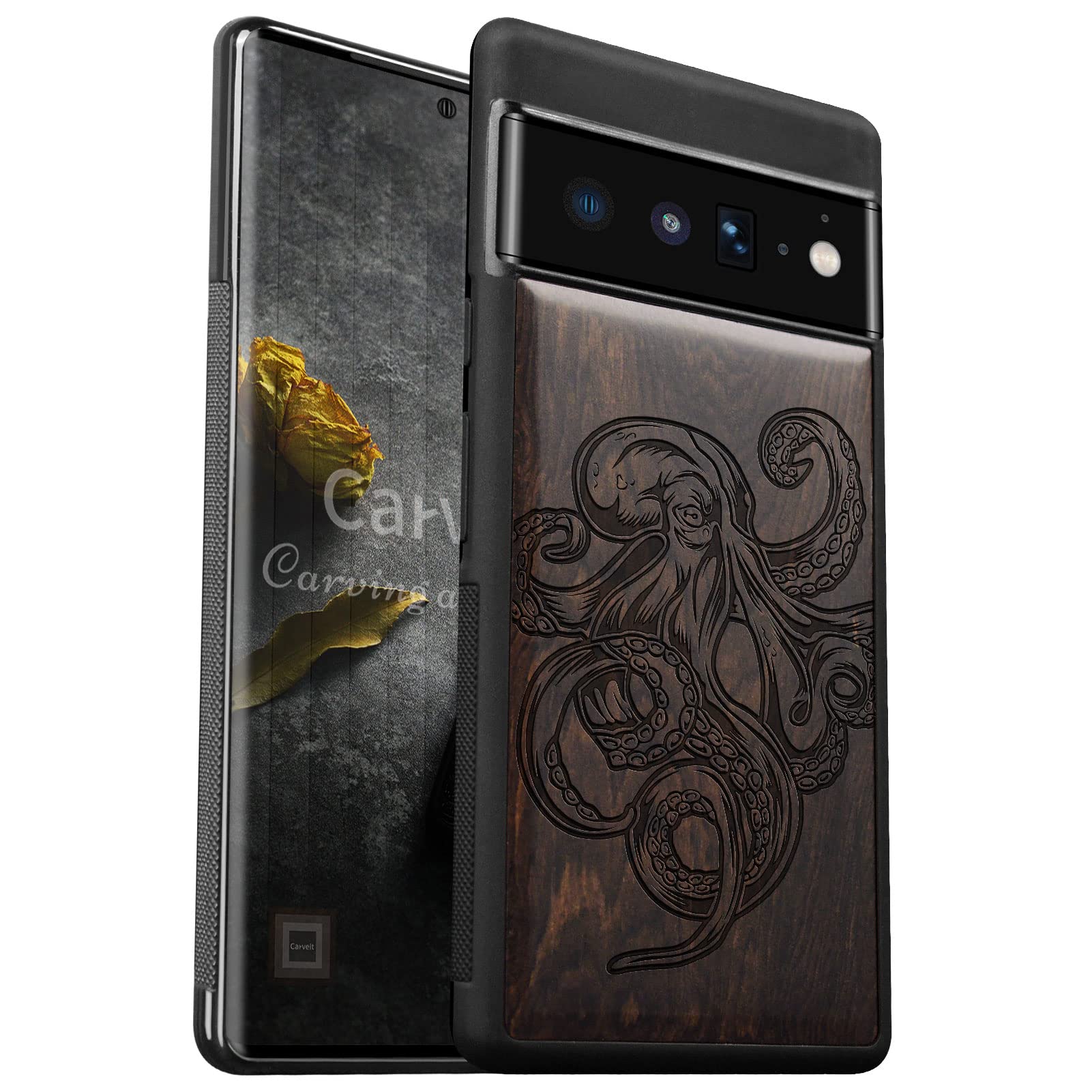 Carveit - Funda De Madera Para Pixel 6a 2022 [madera Natural