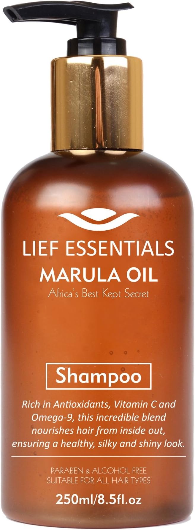 LIEF ESSENTIALSHair Shampoo with Pure Organic African Marula Oil. Suitable For All Hair Types. Cruelty-free. 250 ml