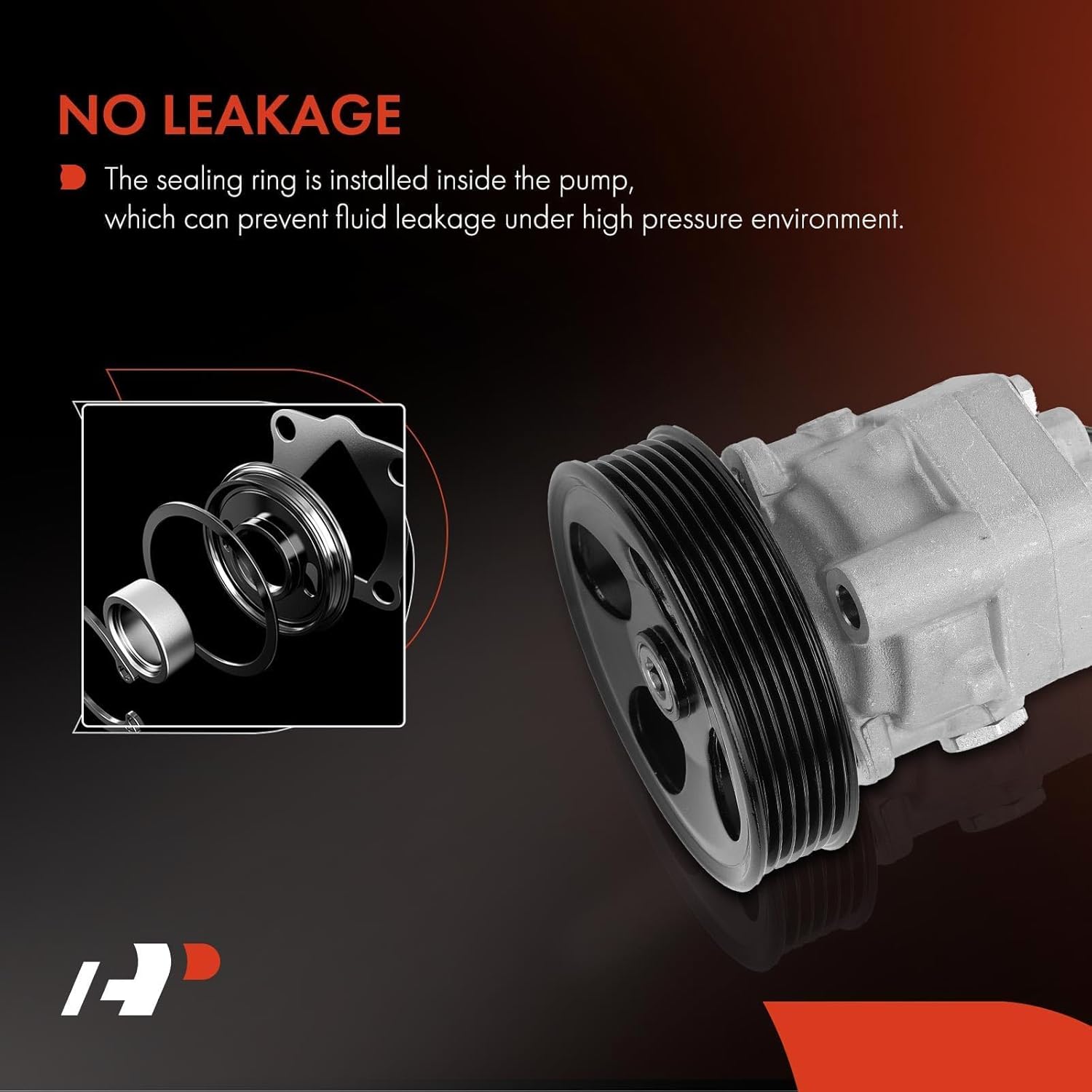 A-Premium Power Steering Pump, with Pulley, Compatible with Subaru Outback 2001 2002 2003 2004, H6 3.0L, Replace # 34430AE0839L, 34430AE082