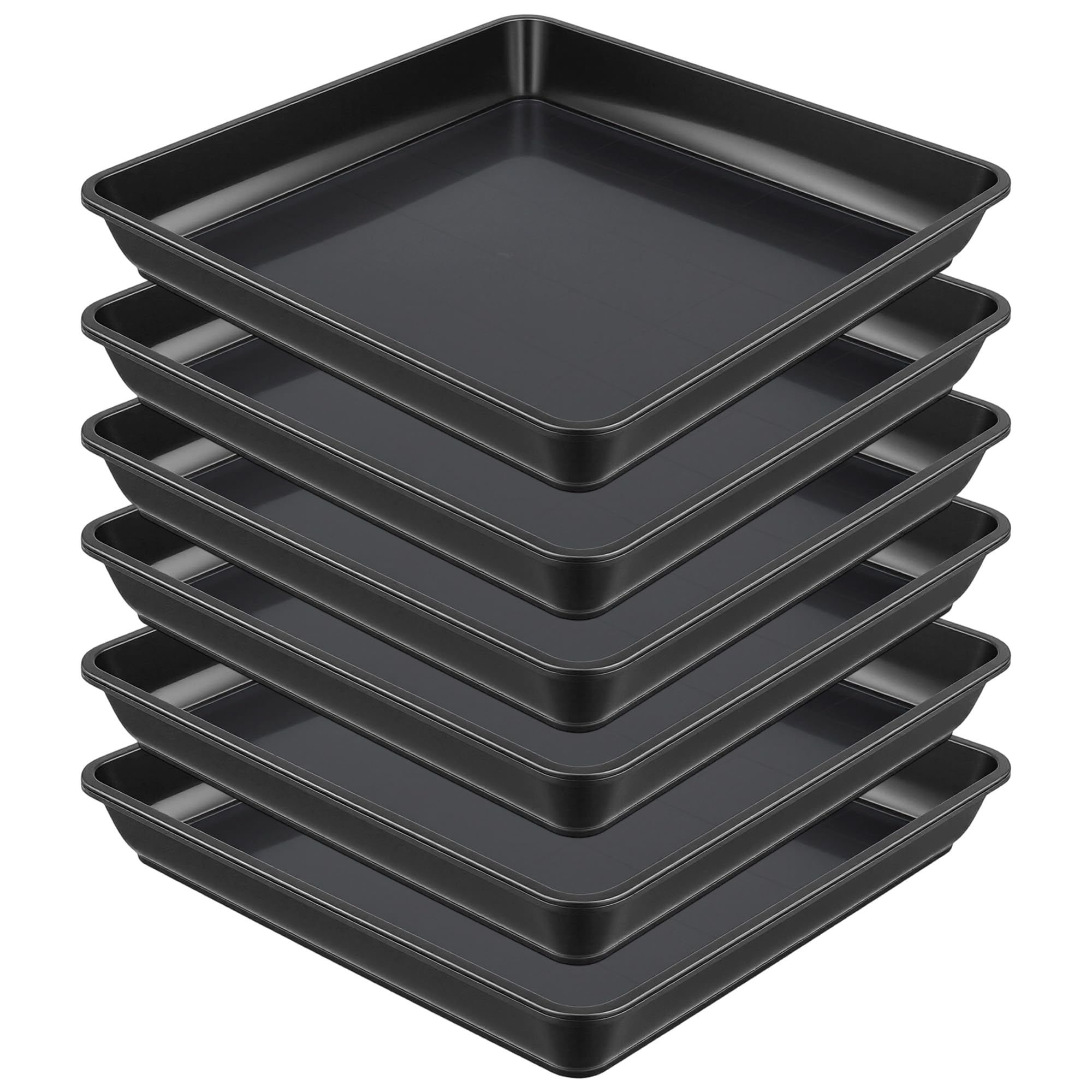 Soucoupe carrée 30 cm noire en plastique pour éviter les fuites d'eau des pots de fleurs