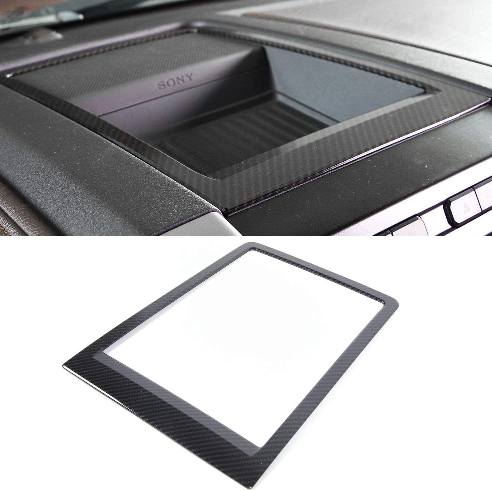 Keptrim F150 ABS Carbon Fiber Center Console Dash Storage Tray Trim for 2015-2019 Ford F150 1pc