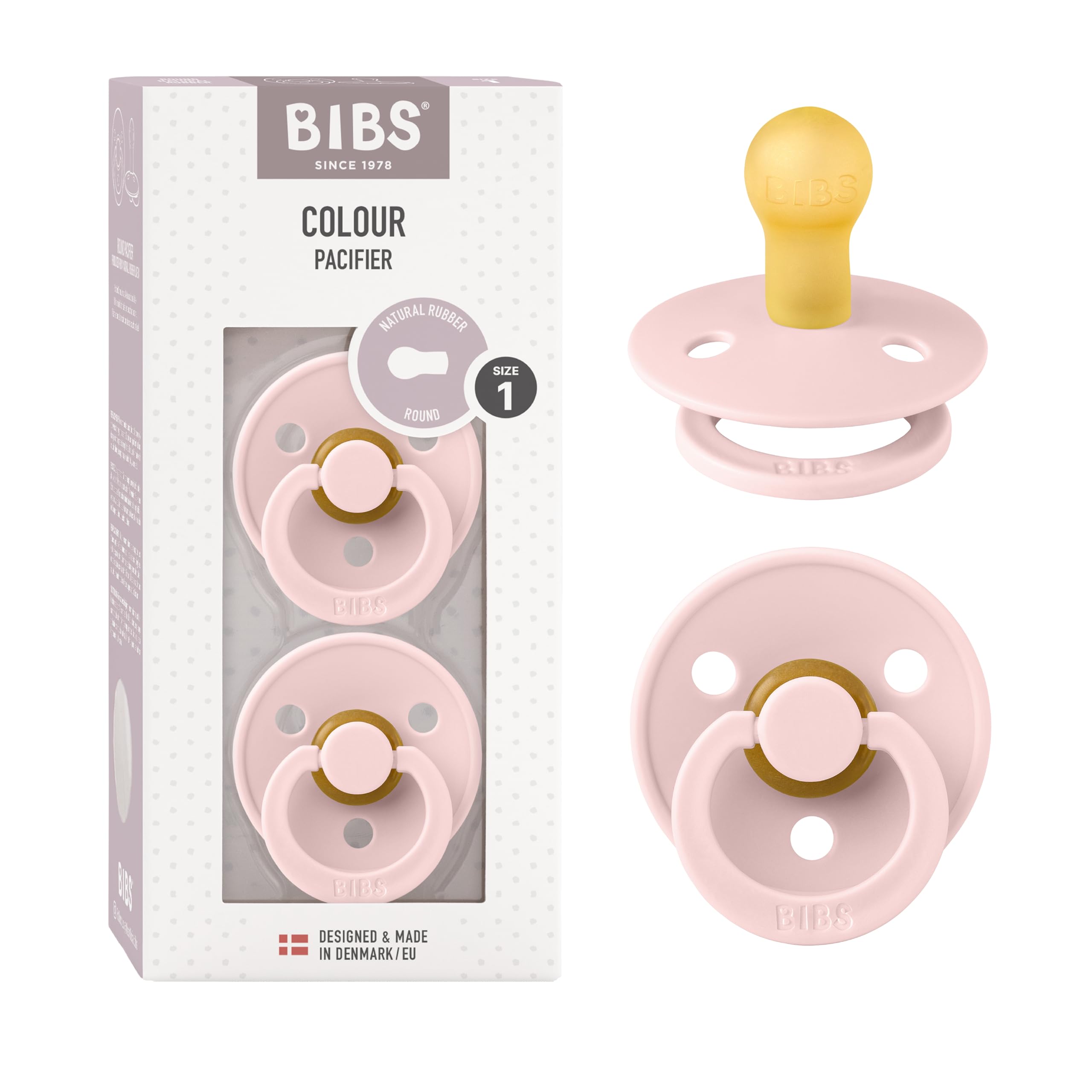 BIBS Colour Ciuccio confezione da 2 pezzi. Privo di BPA
