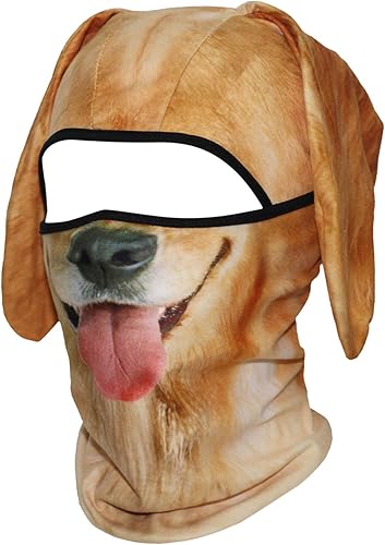 Vista 2 de AXBXCX 3D Animal Ears Balaclava Winter Warmer Face Mask for Skiing Snowboarding Snowmobile Halloween Christmas