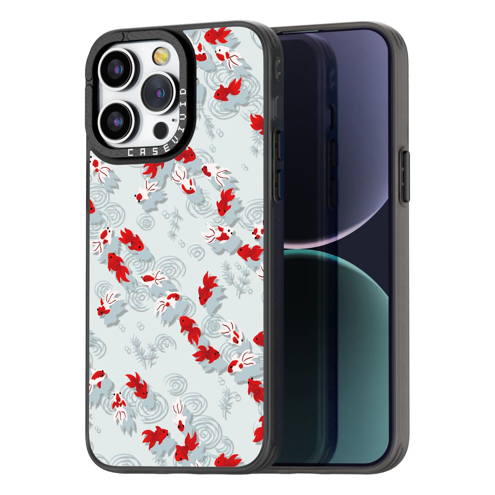 Coque compatible iPhone 15 Pro antichoc esthétique mignonne imprimée poisson rouge - 8