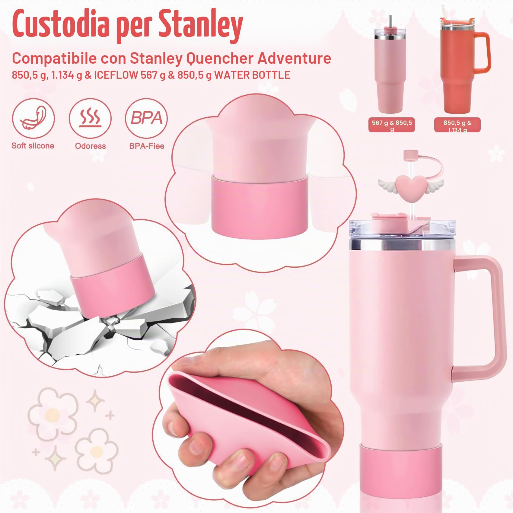 Stanley Cup - Accessori per bicchieri 1,2 l, 12 pezzi Stanley