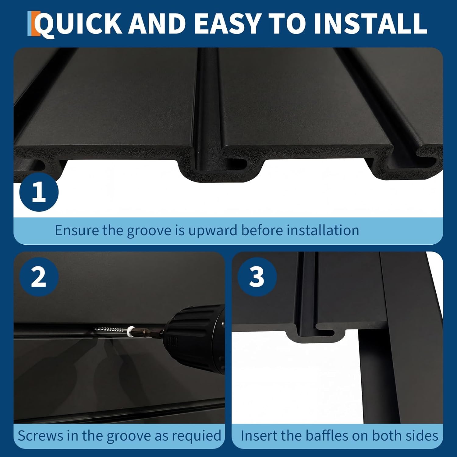 4'X8' PVC Slat Wall Paneling, High Load Capacity Slatwall Panel, Heavy Duty Garage Slatwall Storage Systems for Garage Workshop Storage