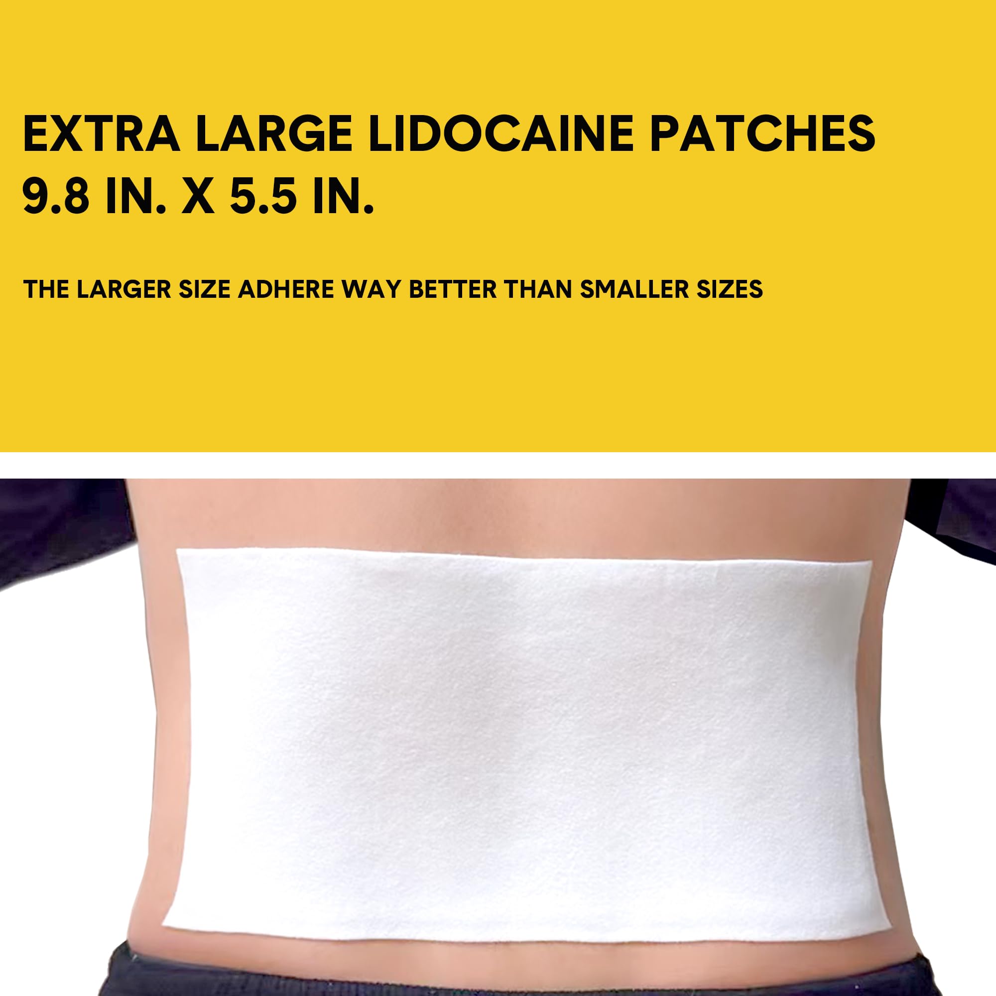 CARELAND 14x25cm XL Extra Large Lidocaine Patches, Maximum Strength, 6ct — Amazon image 7