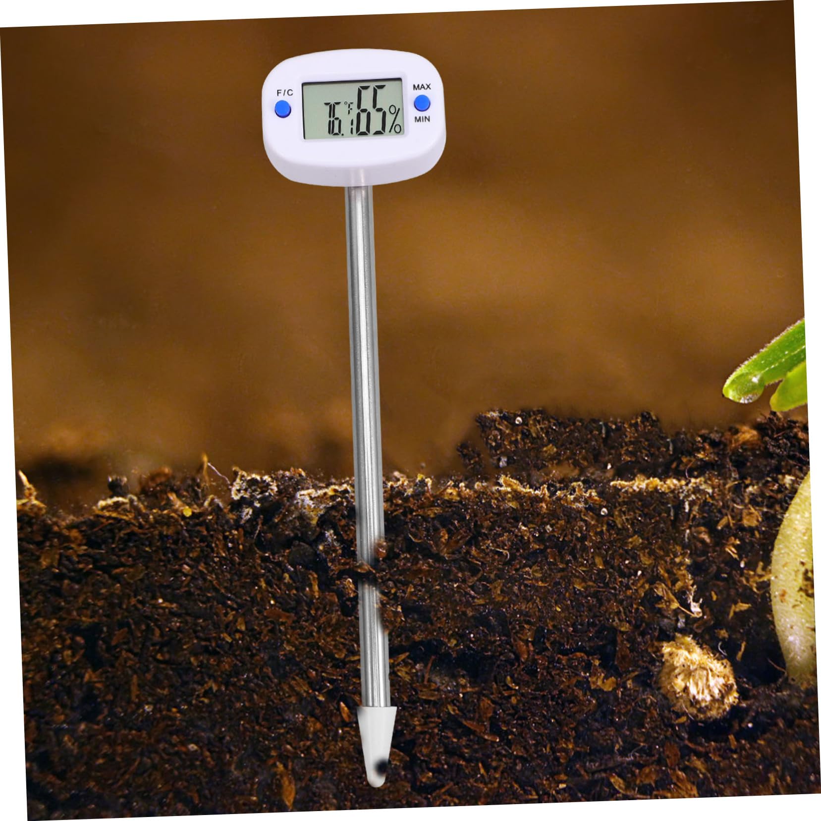 YARNOW 2 Piezas Detector De Suelo Medidor De Humedad Del Jardín Termómetro De Siembra Herramienta De Medición Del Suelo Medidor De Agua Para Plantas Termometro De Suelo Preciso Abs