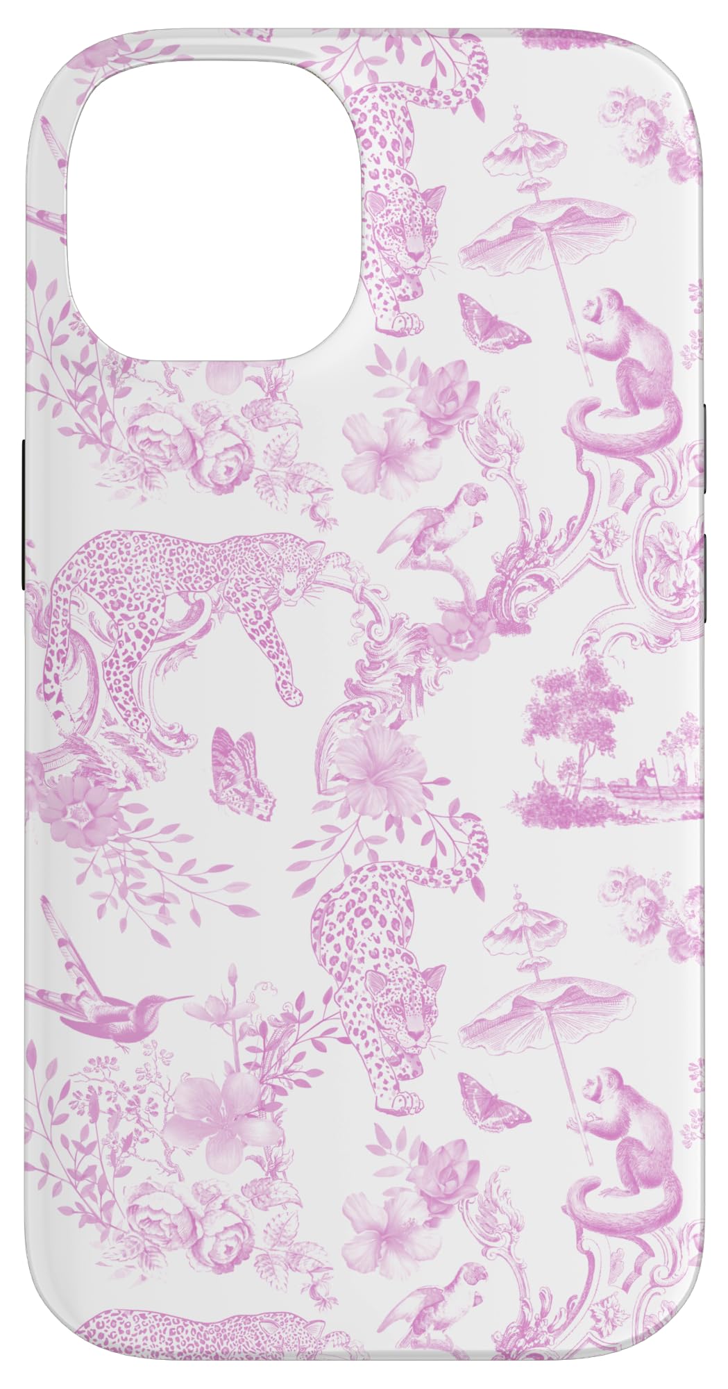 Amazon.com: iPhone 14 French Pink Toile Chinoiserie with