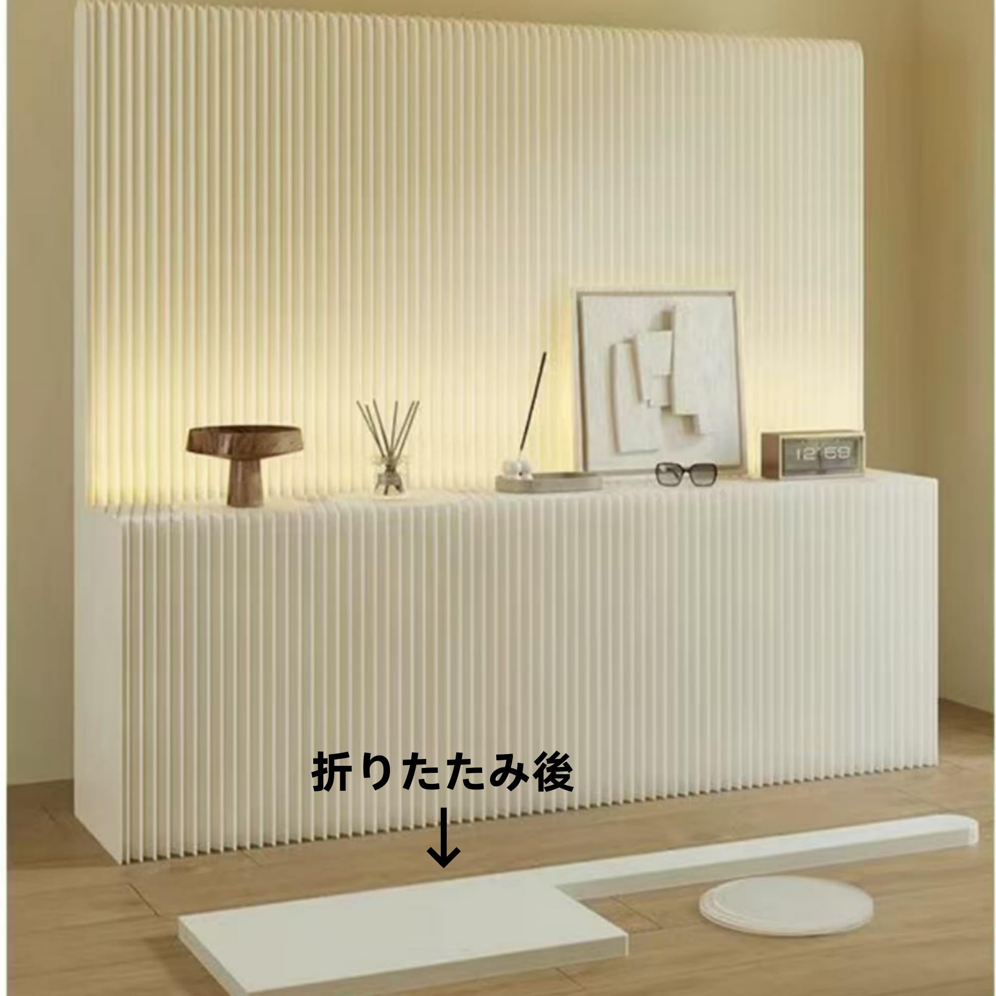 Warayumi ペーパーパーテーション Amazon.co.jp: Warayumi パーテーション LEDライト ペーパー屏風