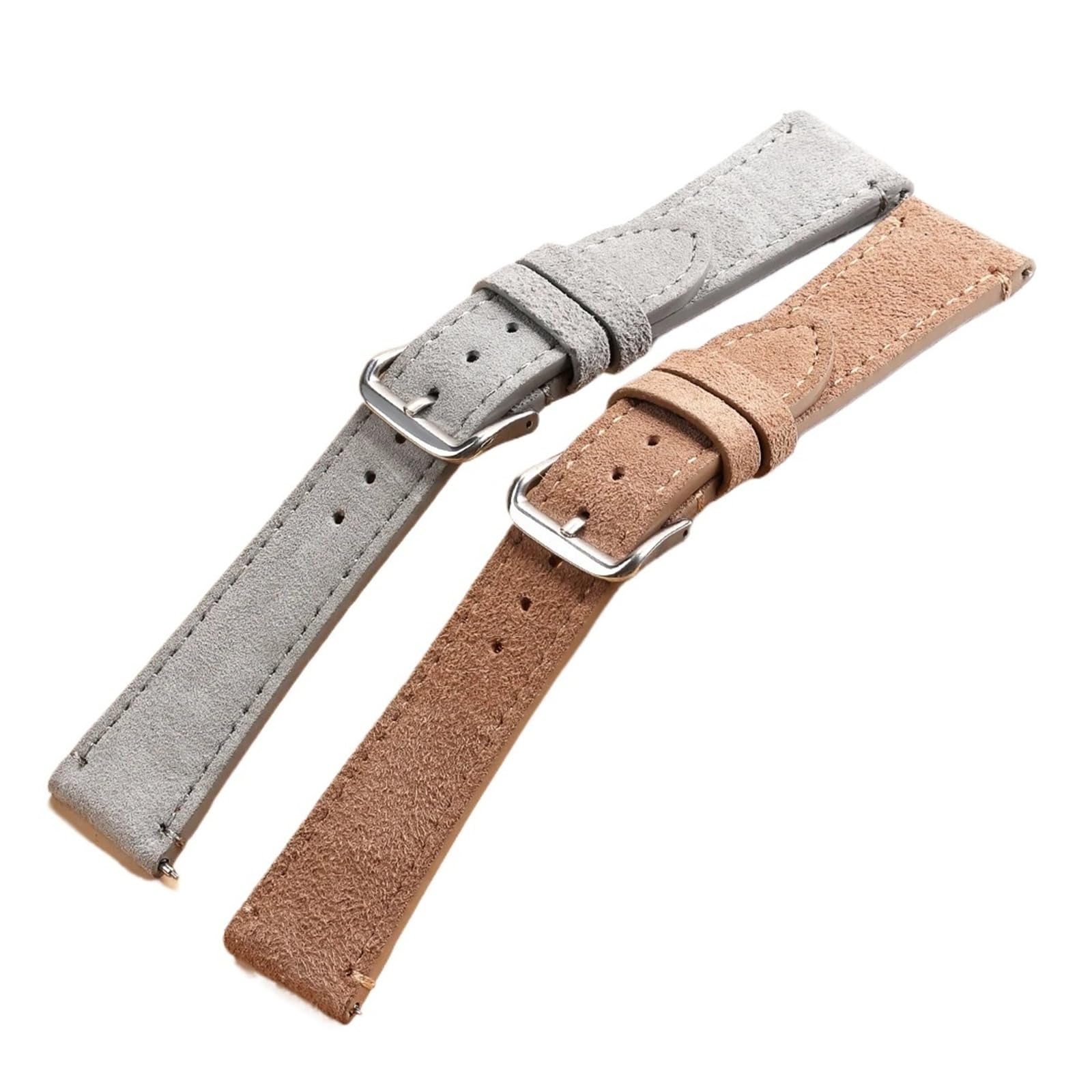 yingyingjia Miękki Zamszowy Pasek Retro Ze Skóry Naturalnej Sportowy Pasek Do Zegarka 20 Mm 22 Mm