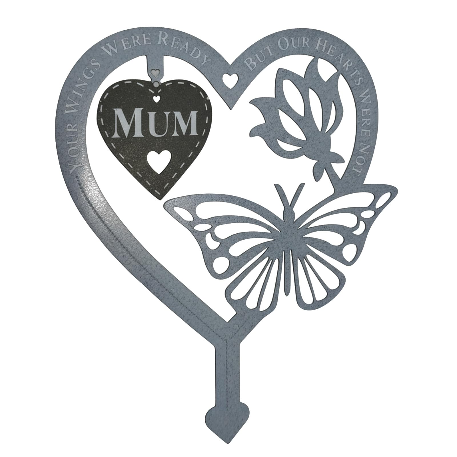 Weatherproof Memorial Plaques for Garden Graves Durable Grave Marker with Elegant Design Thoughtful Remembrance Ornament (Gray-Mum)
