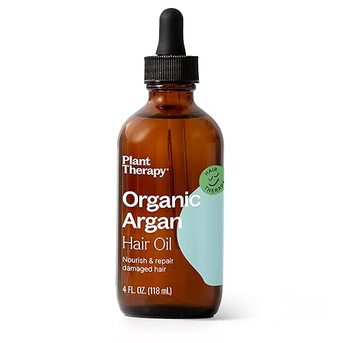 Plant Therapy Aceite de argán orgánico para el cabello, 4 onzas, aceite de argán orgánico 100% puro y orgánico USDA, primera prensa, virgen, para