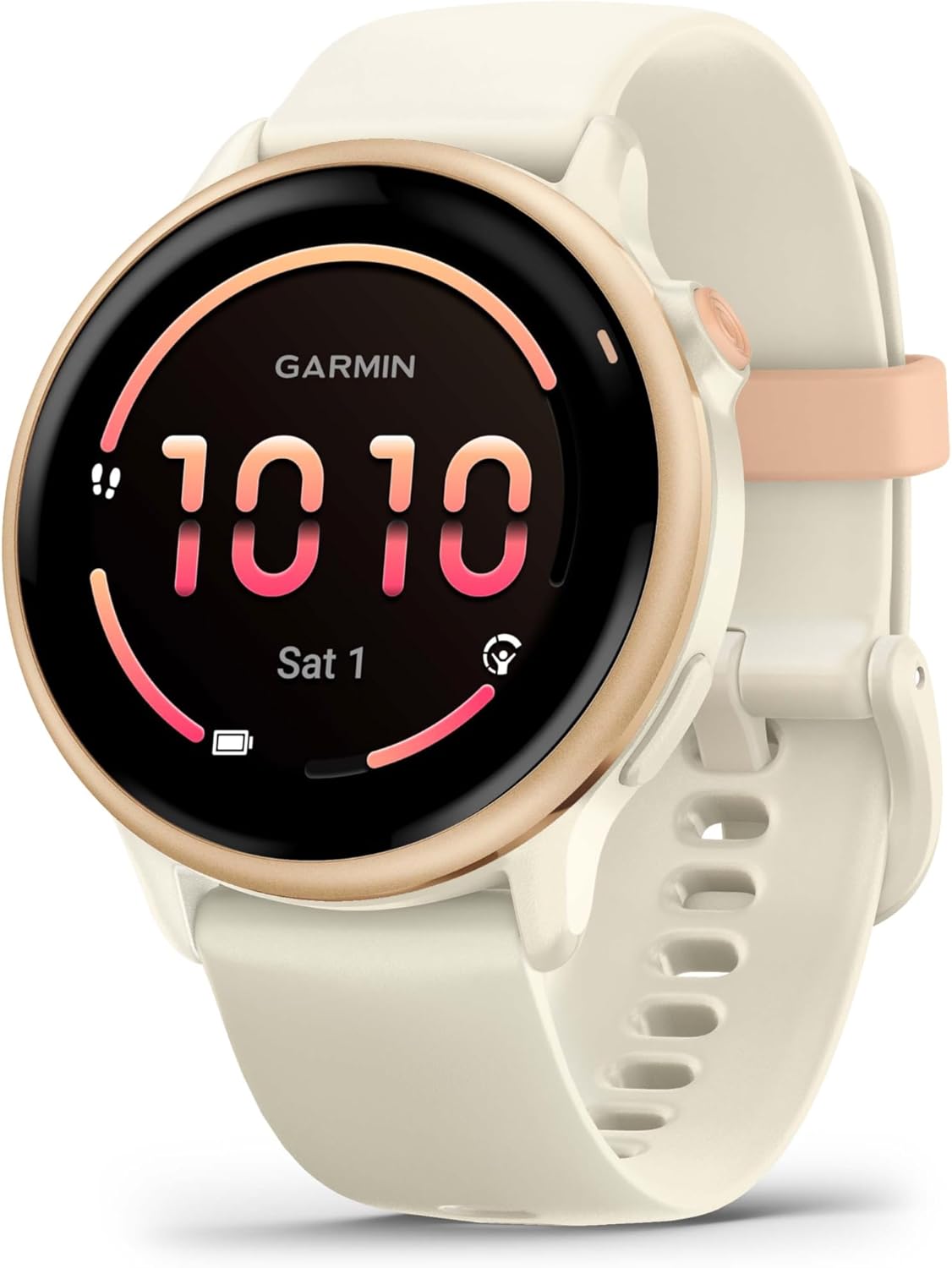 Garmin vívoactive® 6, Health and Fitness GPS Smartwatch, AMOLED Display, Up to 11 Days of Battery, Metallic Pink Dawn with Bone Band