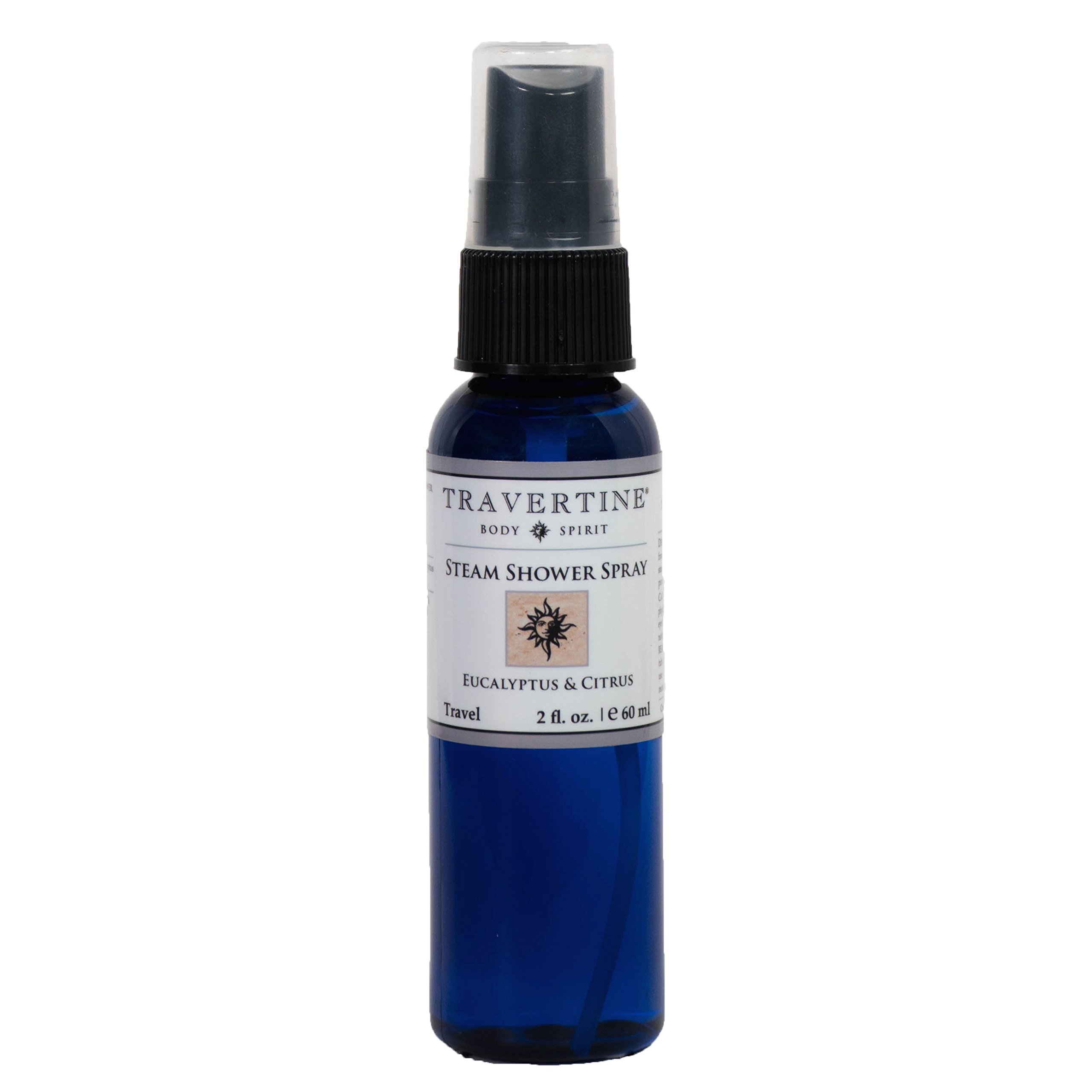 Travertine Spa Steam Shower Spray, Eucalyptus and Citrus, 2 oz.