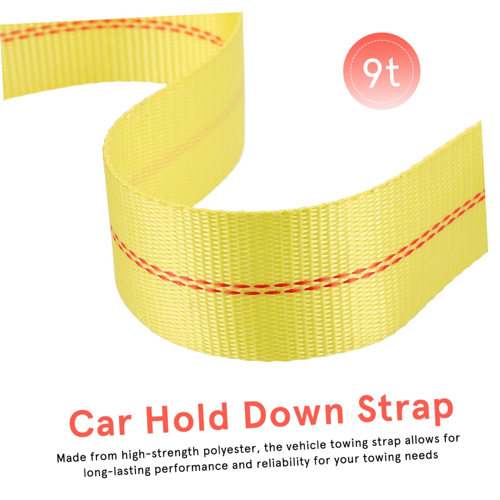Vaguelly Sangle de Remorquage Voiture en Polyester 9 Tonnes avec Crochets Métal, Haute Capacité de Charge, Fixation Rapide et Démontage, pour Véhicules Lourds et Cargaisons