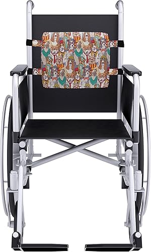 Miniatura 5 de Ambesonne Almohada lumbar de apoyo para la espalda de perro, hipster, Bulldog Schnauzer, razas de pug, gafas, sombreros, bufanda, patrón de dibujos