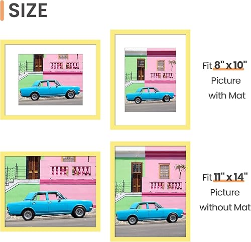 Vista 78 de upsimples - Portarretratos de 8.5 x 11 pulgadas, para fotos de 6 x 8 pulgadas con paspartú o de 8.5 x 11 pulgadas sin paspartú, marcos de fotos