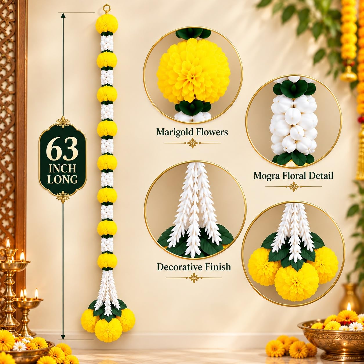 Rajasthan Marigold Garland - Diwali & Wedding Decor -6 Rajasthan Marigold Garland - Diwali & Wedding Decor -6
