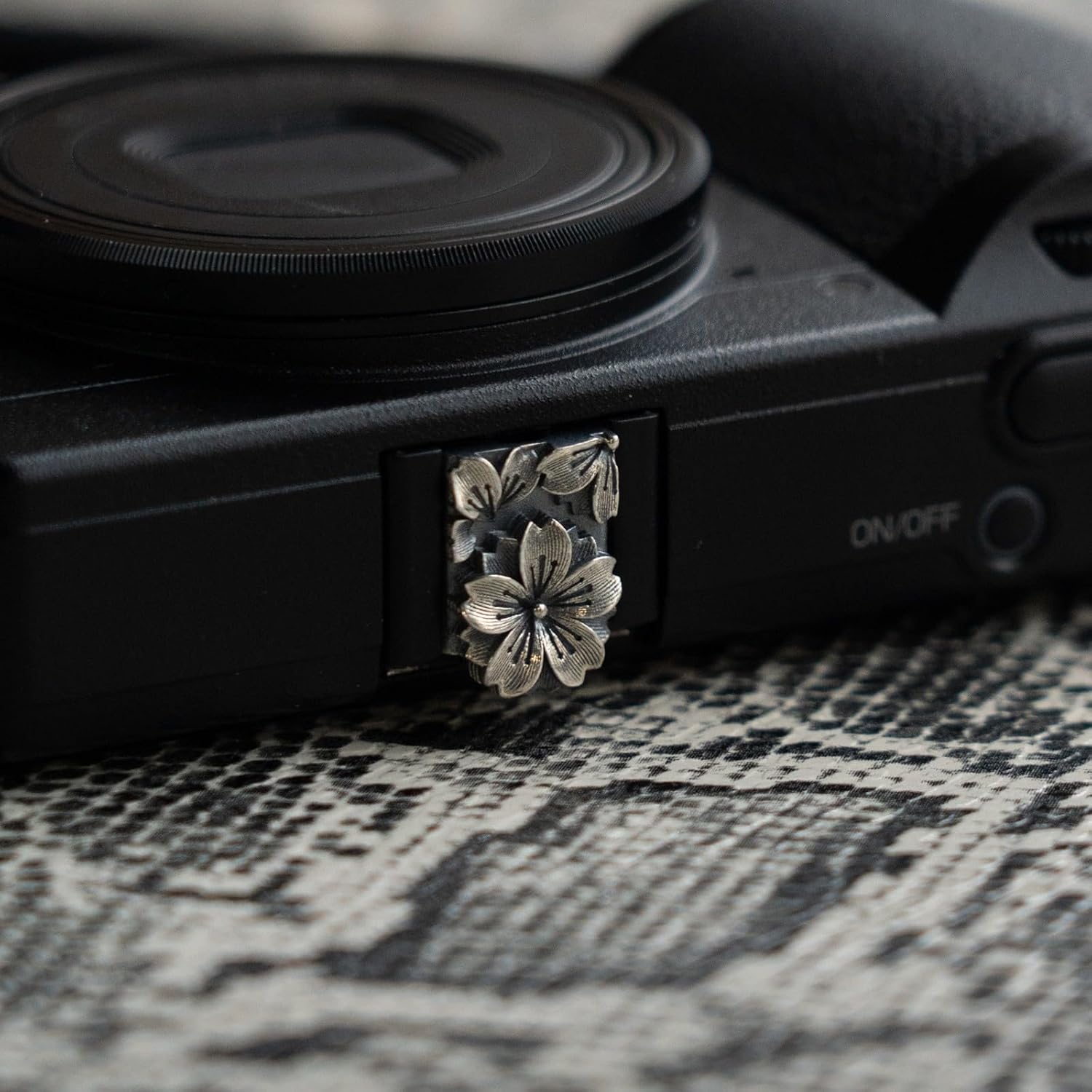 S925 Pure Silver Cherry Blossom Shoe Cover Cap for Ricoh gr4 gr3 gr2 Camera