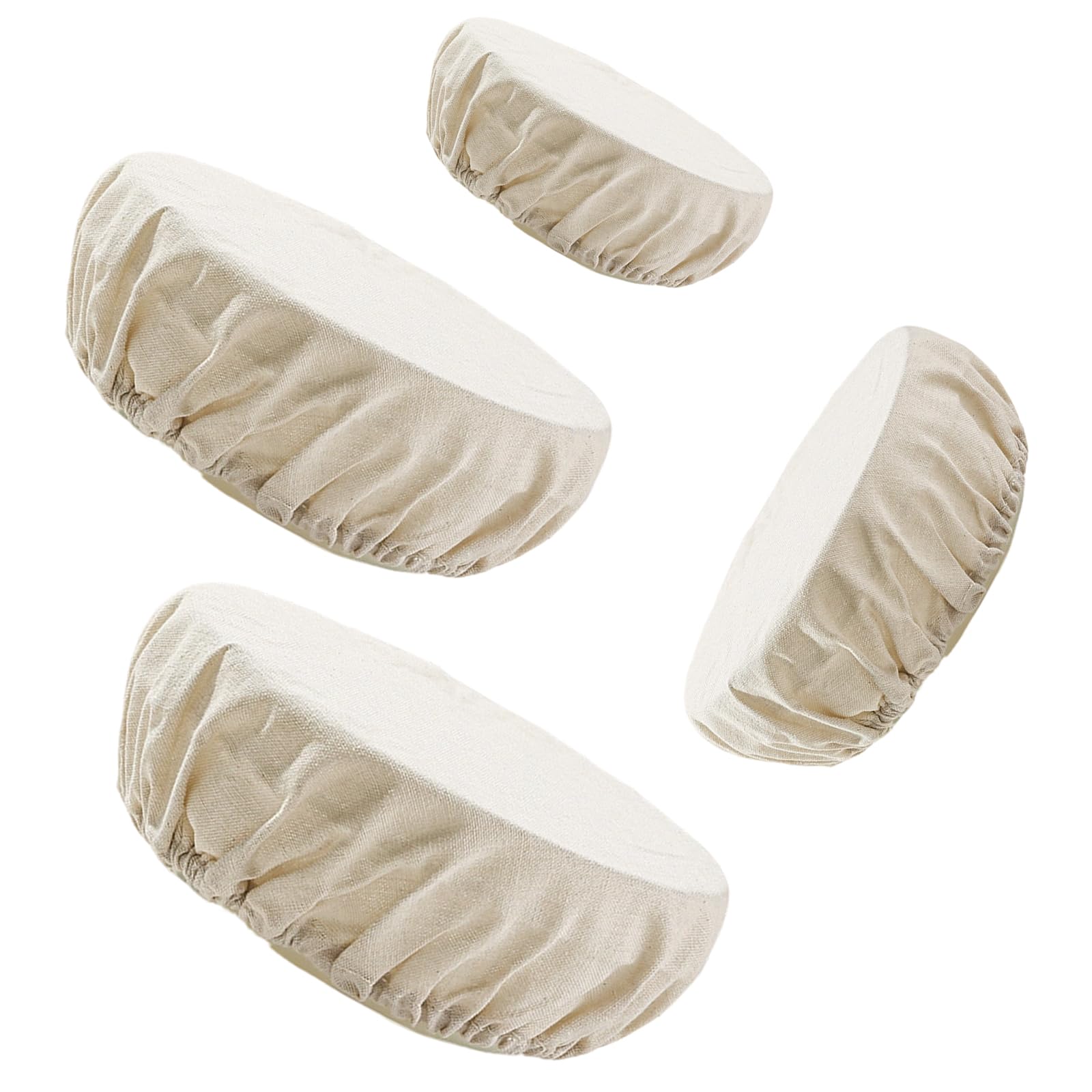 NVOQILIN 4Pcs Dough Proofing Basket Liners Easy to Clean Bread Basket Liners Baking Bowl Covers for Cooks and Pastries Cooks Liner