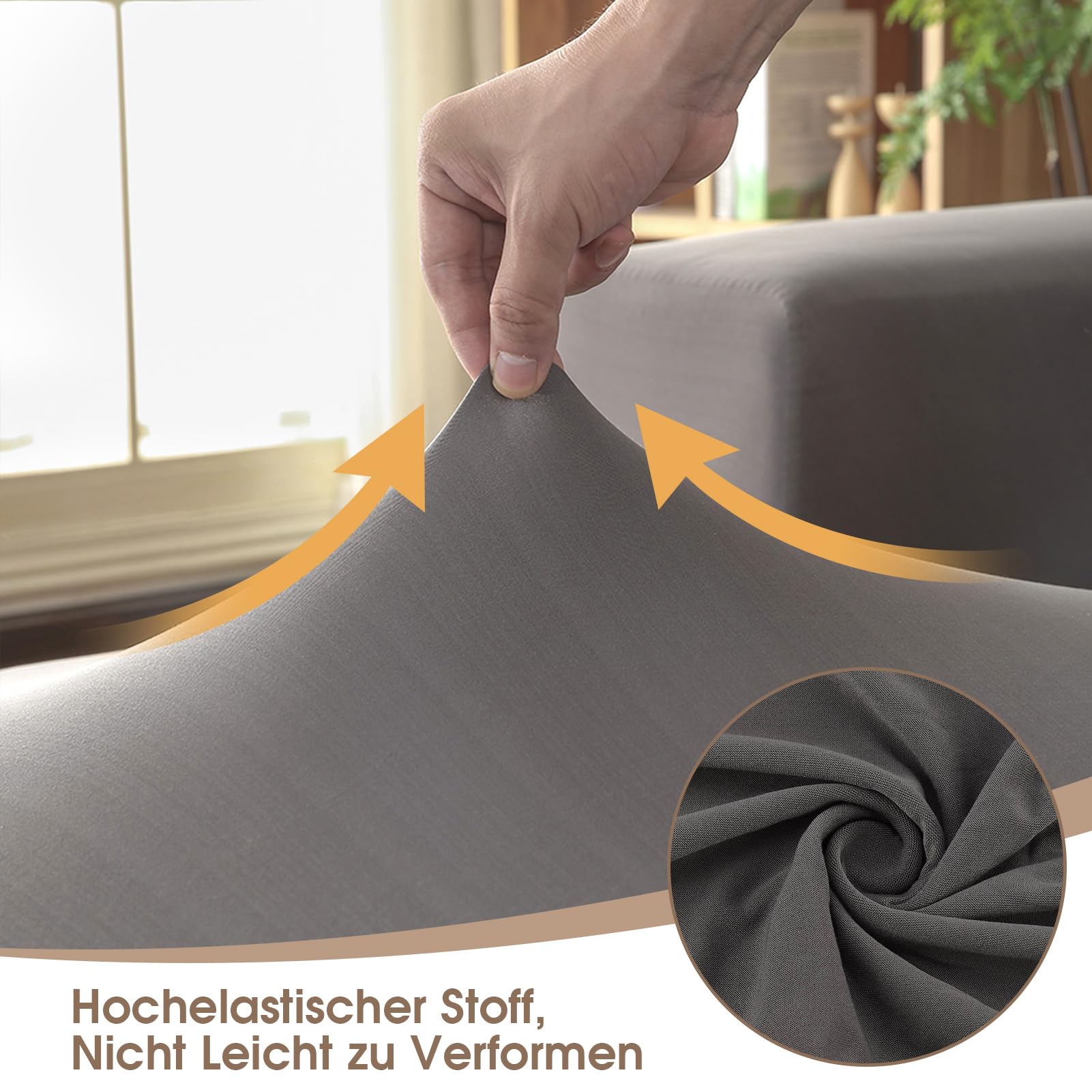 L-Form Sofabezug Couchbezug Schonbezug, 3+2 Sitzer Ecke Elastische Sofa Überzieher Ecksofabezug Universelle L-Förmige Sofa Bezug Sofaüberwürfe Stretch Abwaschbar, für Wohnzimmer Schlafzimmer