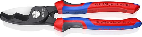 Miniatura 2 de KNIPEX Tijeras de cable, bordes de corte doble, rojo y azul