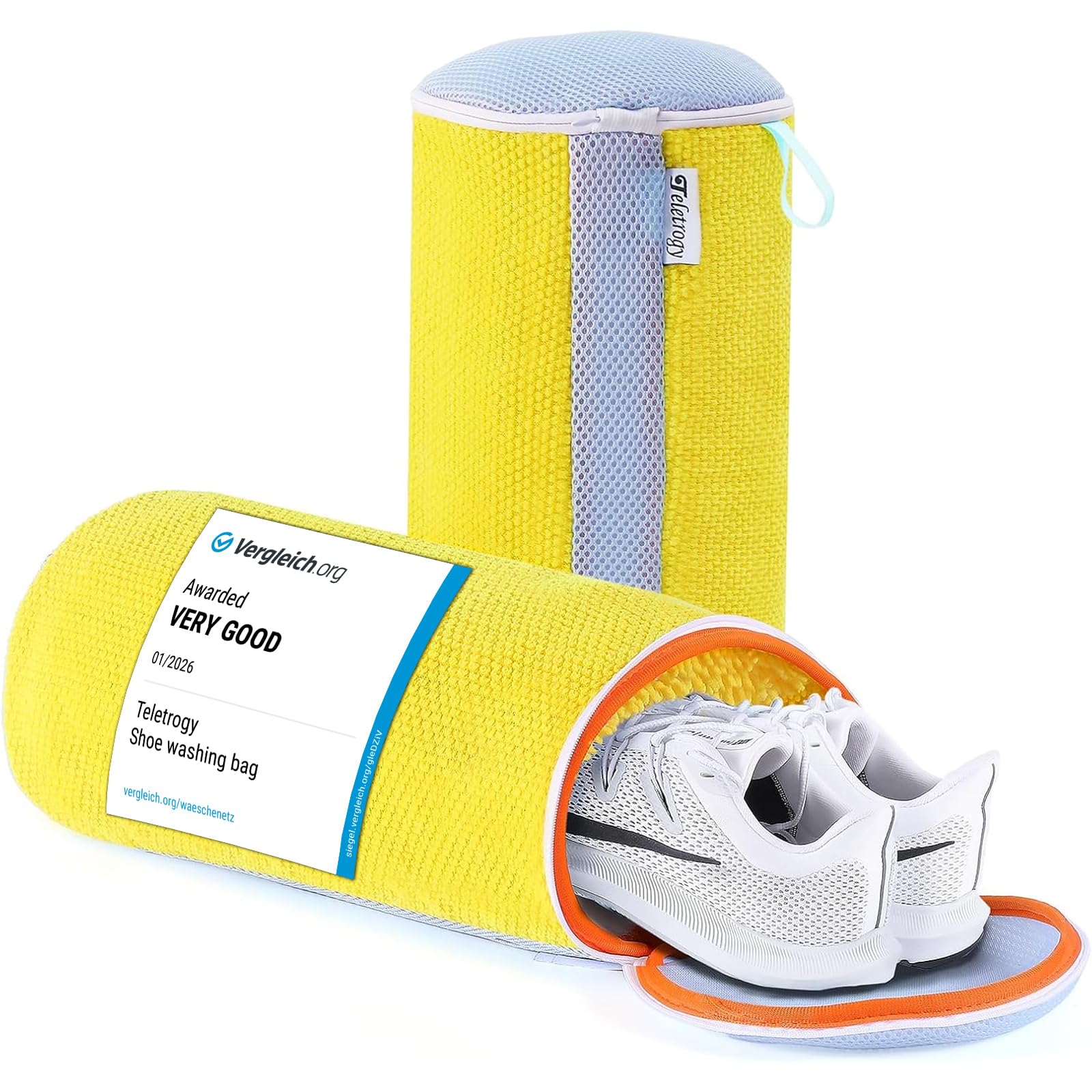 Teletrogy 2 Pezzi Sacchetti Per Scarpe Lavanderia Sacchetto Scarpe Con Cerniera Nascosta, Pulizia A 360° Tutto Campo, Riutilizzabile E